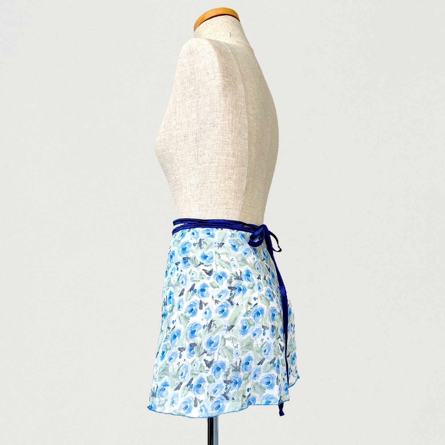 Blue Roses Ballet Wrap Skirt