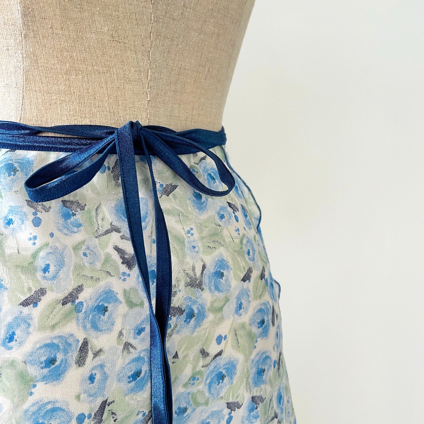 Blue Roses Ballet Wrap Skirt