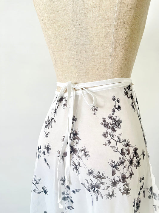 Black & white Ballet Wrap Skirt