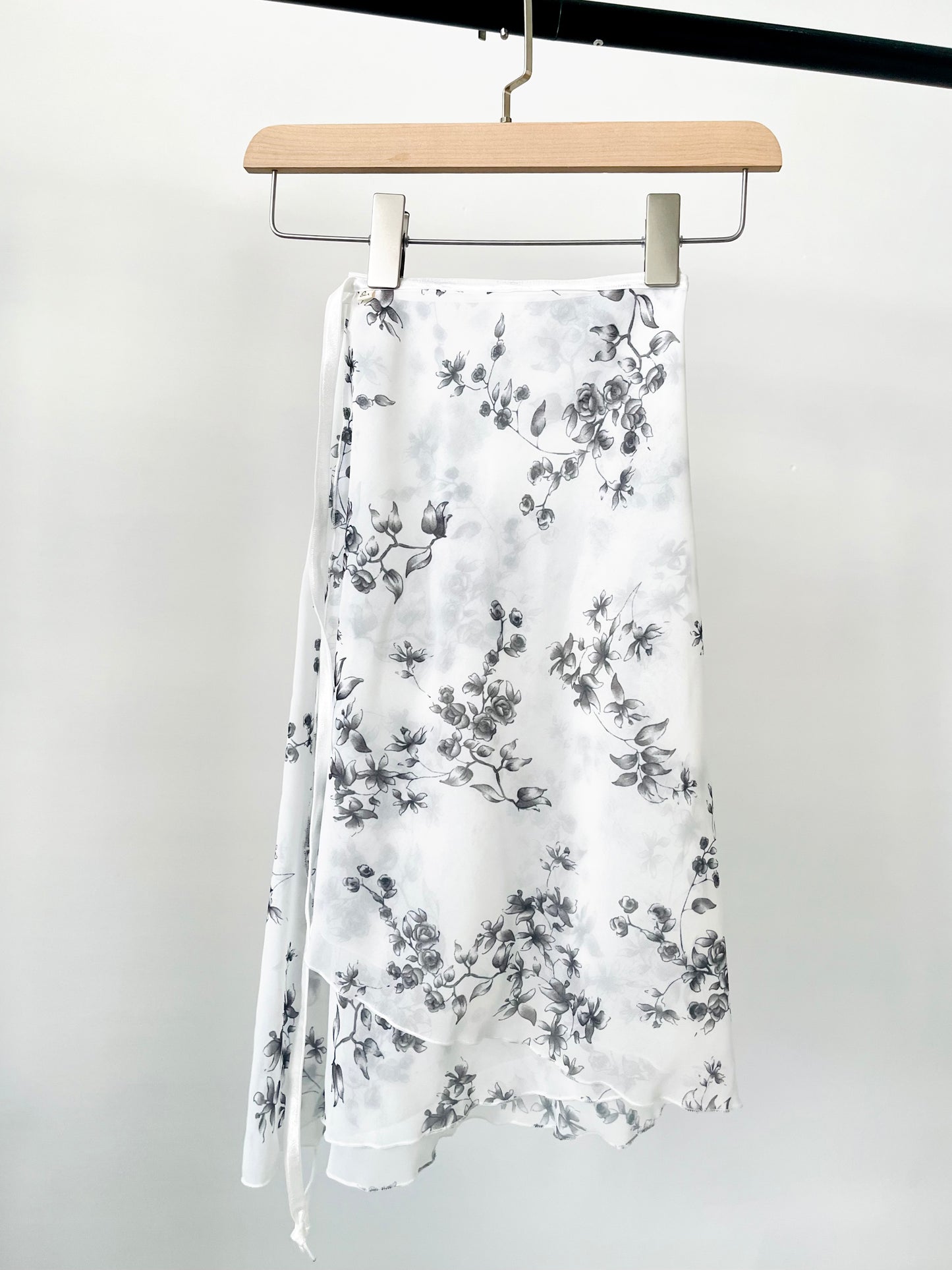 Black & white Ballet Wrap Skirt