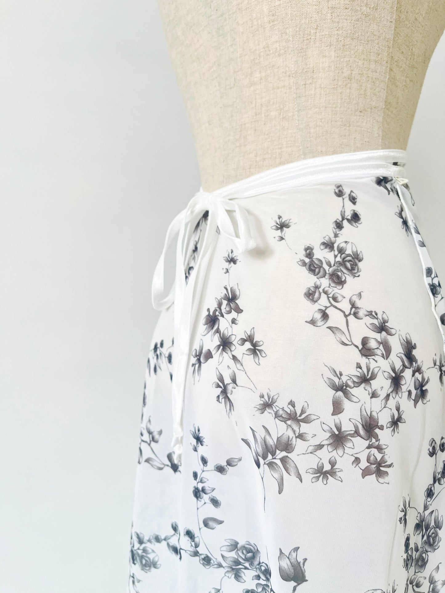 Black & white Ballet Wrap Skirt