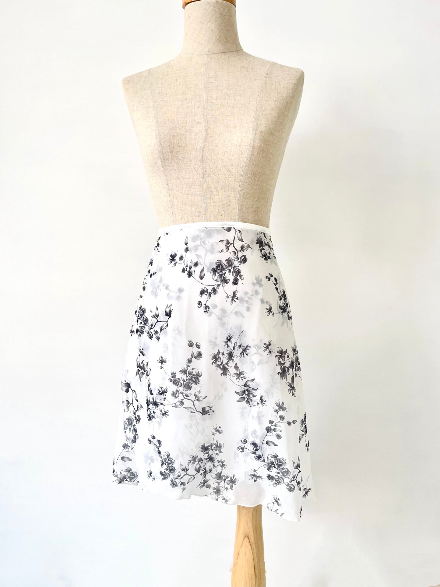 Black & white Ballet Wrap Skirt