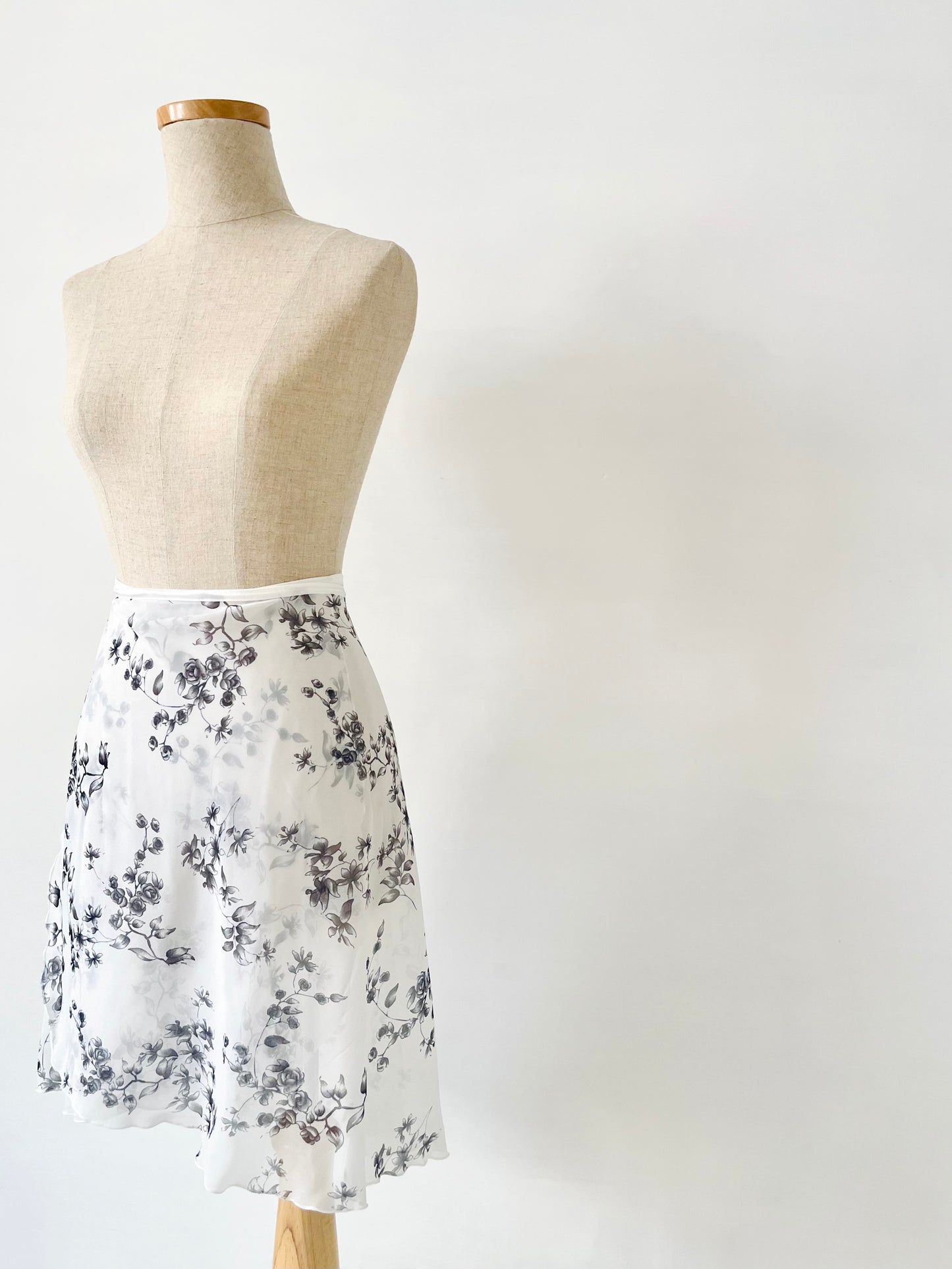 Black & white Ballet Wrap Skirt